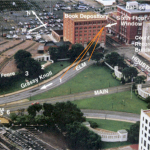 Texas School Book Depository Building and surrounding area. Stewart Galanor, "Cover-Up" (1968), Expanded 